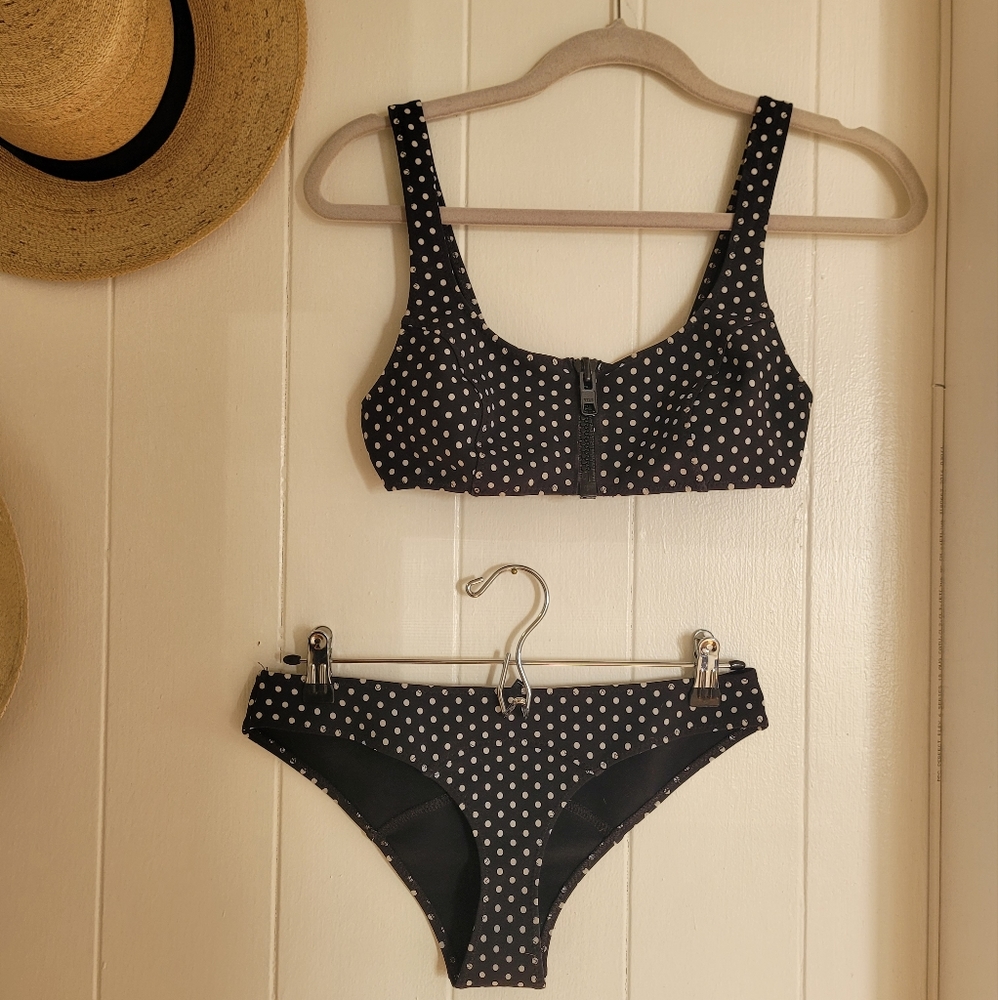 Lisa Marie Fernandez Polka Dot Neoprene Bikini